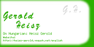 gerold heisz business card